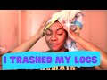 I TRASHED MY LOCS|Coloring Roots|Hair Fail