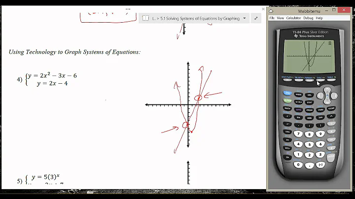 5.1.2 - Solving Systems of Equations by Graphing (using TI-84+)