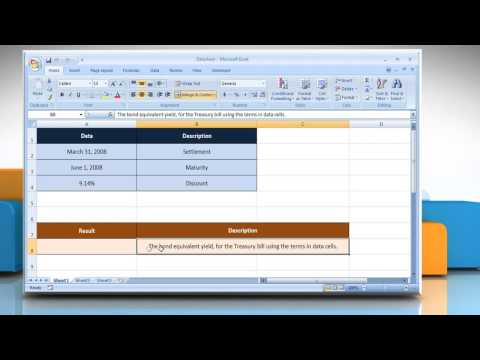 TBILLEQ function in Excel :Tutorial