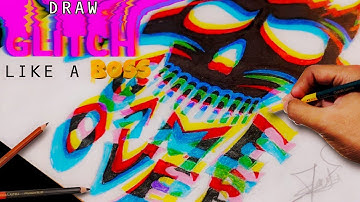 How to Draw GLITCH like a BOSS *glitch (font) tutorial*