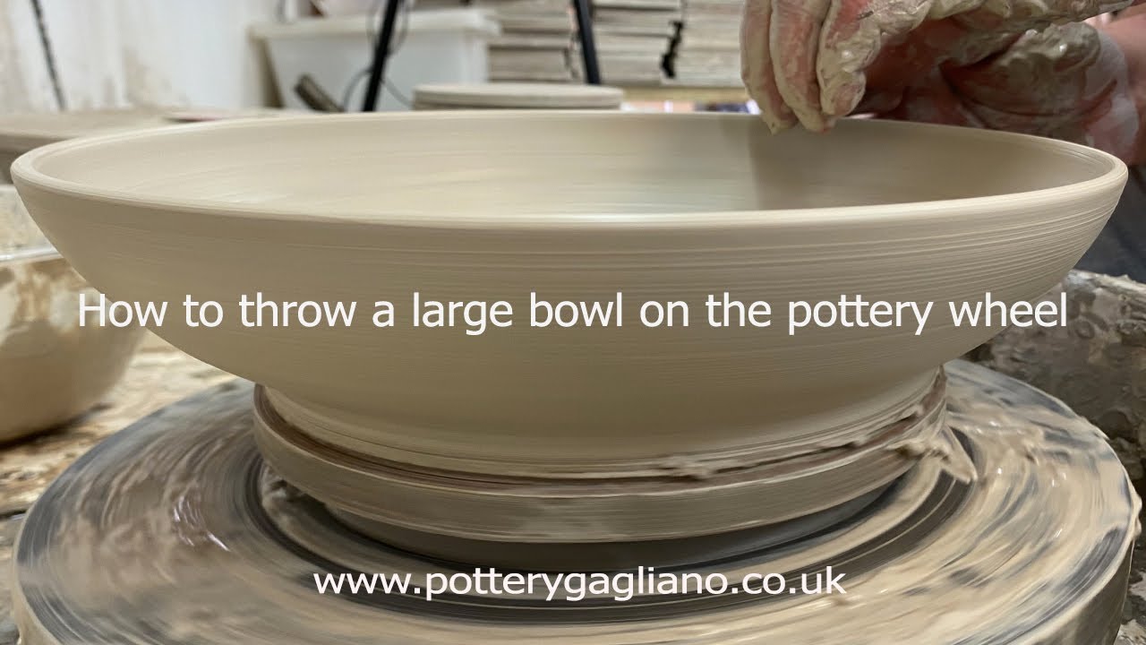 How to throw a wide bowl on the pottery wheel.