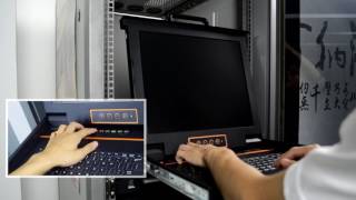 KINAN 17" 8 port rack mount LCD KVM switch  review , How to setup a rack mount LCD kvm console.