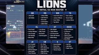 LIONS 53 MAN ROSTER: ABBREVIATED REACTION TO THE 23/27 SPLIT #lions #detroitlions