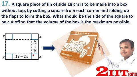 Application of Derivatives Exercise 6.5 Q17 NCERT Class XII | IIT JEE