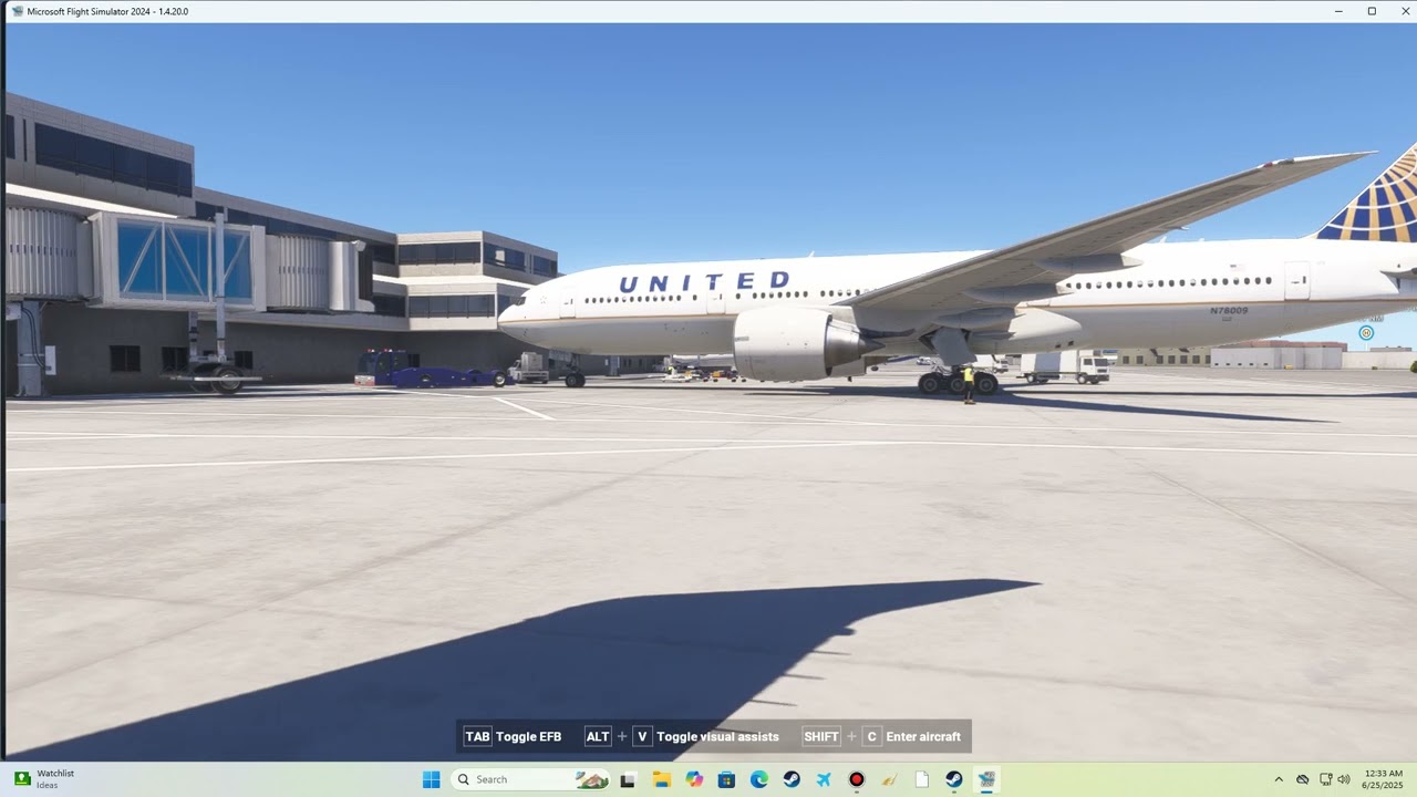 MSFS 2024 new captain sim 777-200 in San Francisco airport.