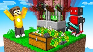 Using ROBOTS To FARM MOBS In Minecraft! (Sky Block)