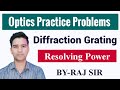 Optics: Diffraction Grating and Resolving Power Problems