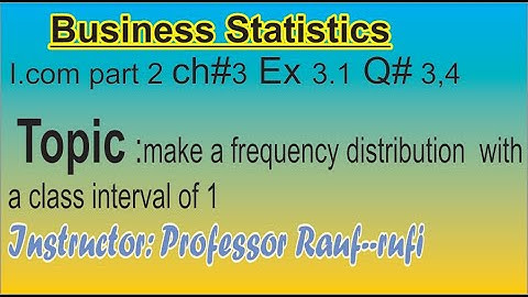 q3,4ex3.1business statistics icom part2make a frequency distribution/nazir hussain bool/stats rauf