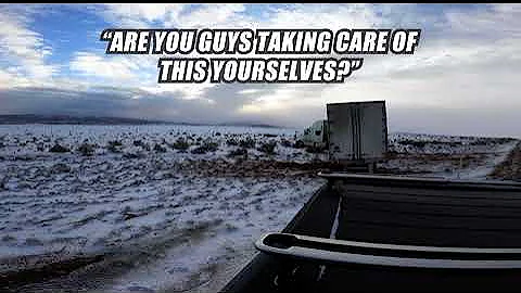 #ev  #rivian #truck  pulls out 38,000 pound tractor trailer in #wyoming  on #i80