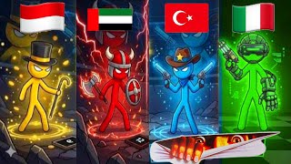 Indonesia, UAE, turkey, Italy Stickman Party Challenge WHO WILL WIN? screenshot 3