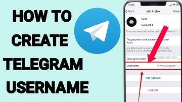 How To Create a username on Telegram