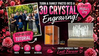 xTool F2 Ultra UV Tutorial - Mothers Day 3D Photo Crystal