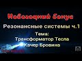 Резонансные системы ч.1. Тема: Расчёты трансформатора Тесла и качера Бровина.