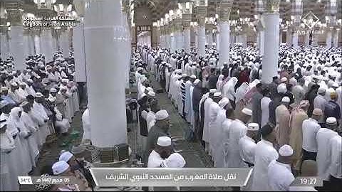 صلاة المغرب المسجد النبوي الشيخ خالد المهنا سورة الأحزاب الأثنين 5 محرم 1447هـ