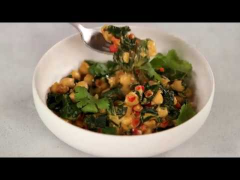 Chickpea and Kale Curry | Cooking Light - YouTube