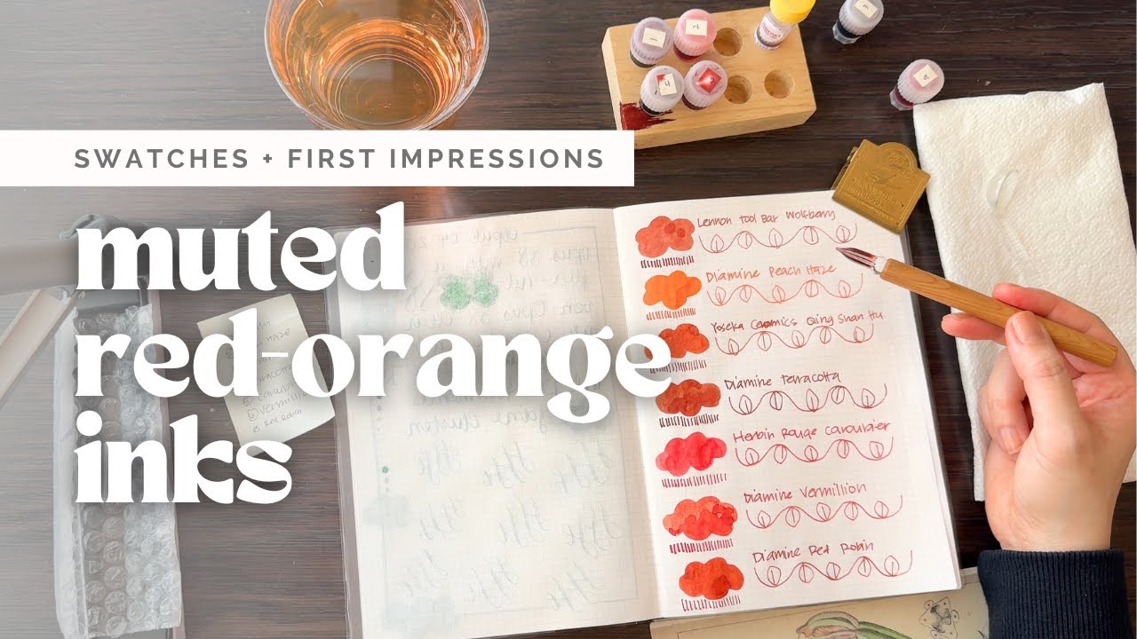 Orange Fountain Pen Ink Comparison 🦑☄️🦊 Ink Comparison No. 11