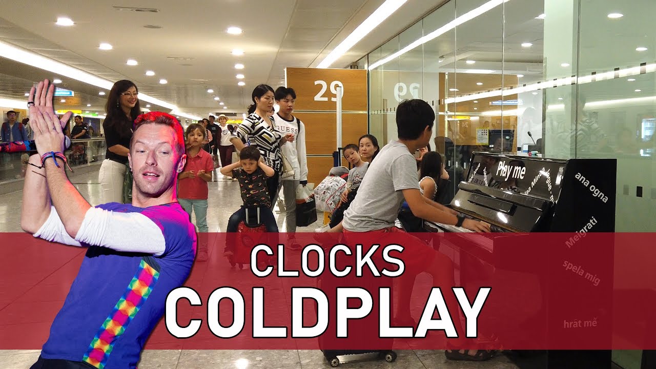 Coldplay Clocks Piano Cover at Heathrow Airport Impresses Passengers Cole Lam