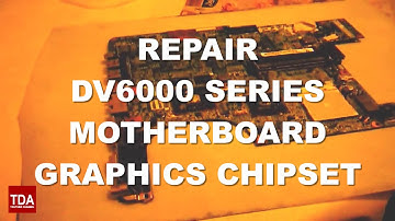 HP Pavilion DV6000 black screen how fix BGA rework and reflow graphics video with problems with oven