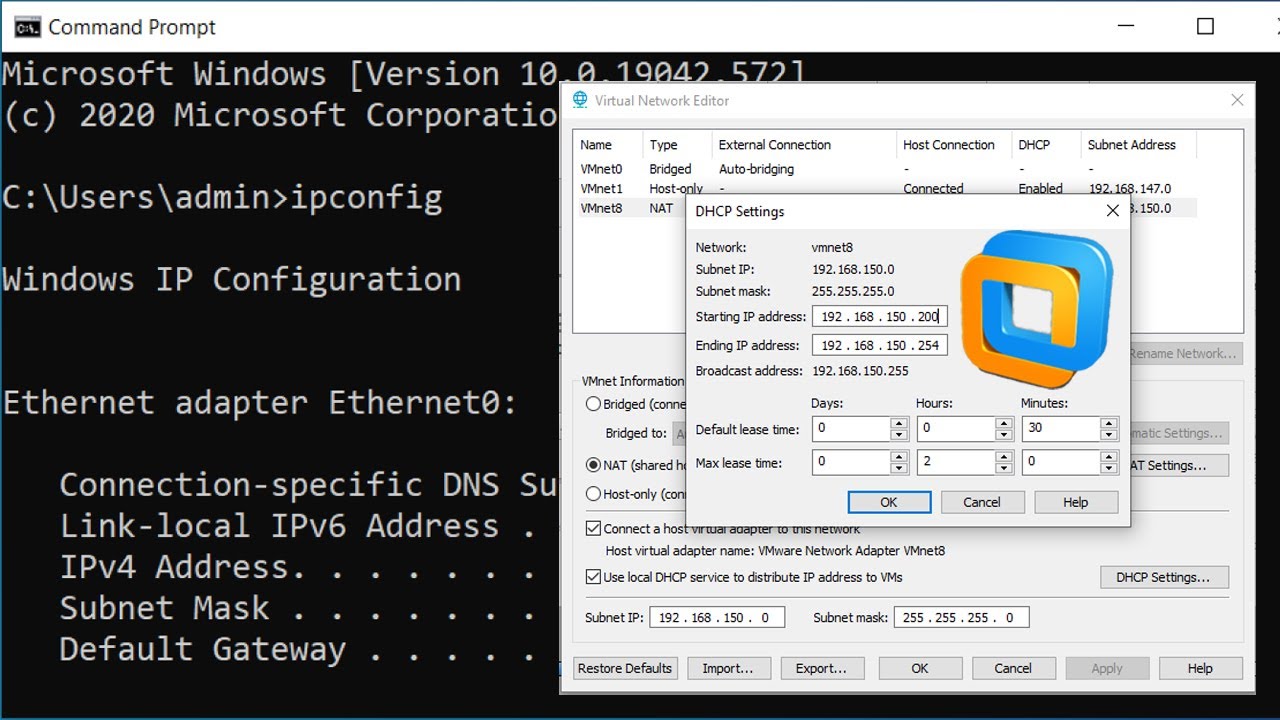 change ip address vmware virtual machine