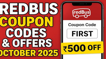 RedBus Coupon Codes & Offers October 2025 | How to Apply RedBus Coupons & Get ₹500 OFF + Cashback!