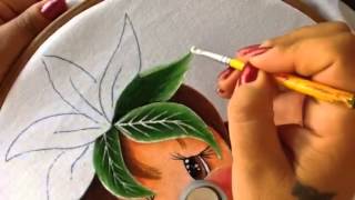 Pintura en tela niÃ±a piÃ±a # 3 con cony