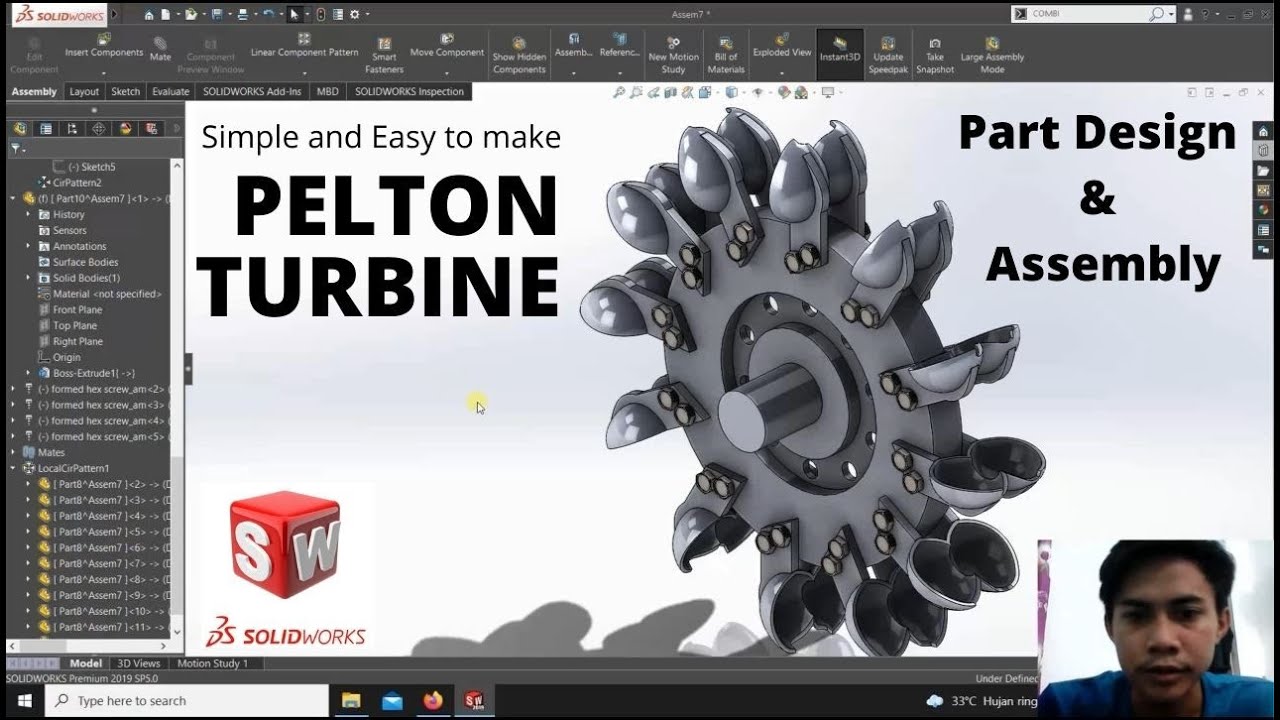 turbine pelton solidworks download