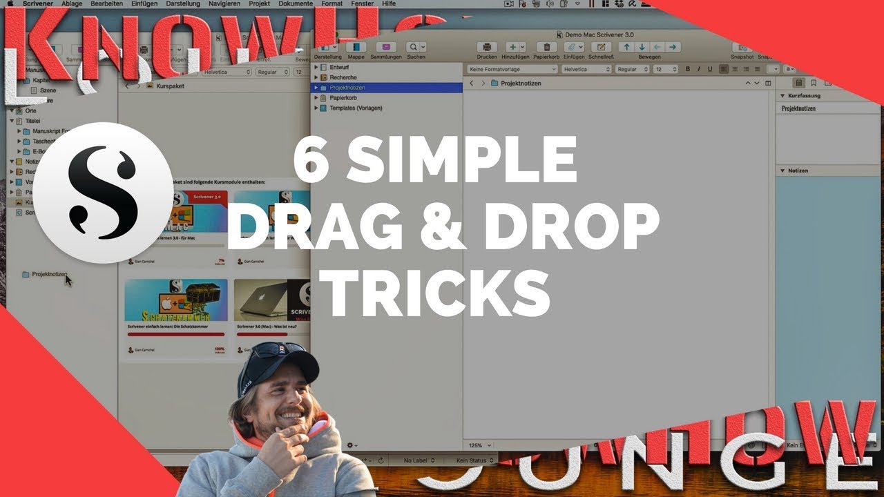 Scrivener | 6 simple Drag & Drop Tricks (Mac & Windows) - YouTube