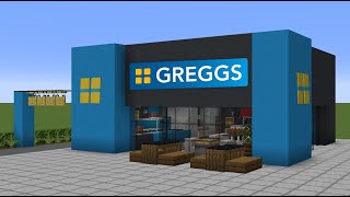 How To Build a Greggs In Minecraft | Fast Food Bakery Tutorial