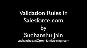 Salesforce Validation rules