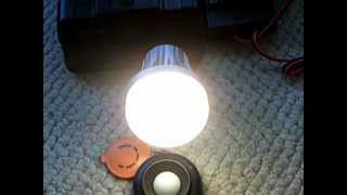 Simple home solar energy system--- with 120v AC Light Bulb comparrision