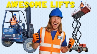 Construction Vehicles | Handyman Hal uses Forklift | Constitution Lifts