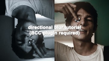 BCC directional blur tutorial (BCC plug-in required) ; after effects