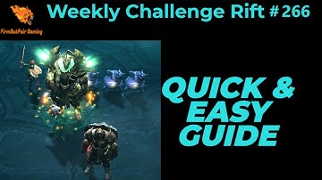 Diablo 3: NA Challenge Rift #266 - Quick & Easy Guide - Maps & Everything you need for a quick time!