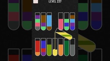 water sort color puzzle level 237 gameplay walkthrough solution
