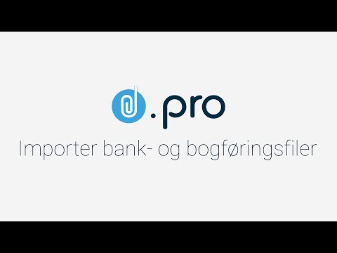 Dinero PRO - Importer bank- og bogføringsfiler