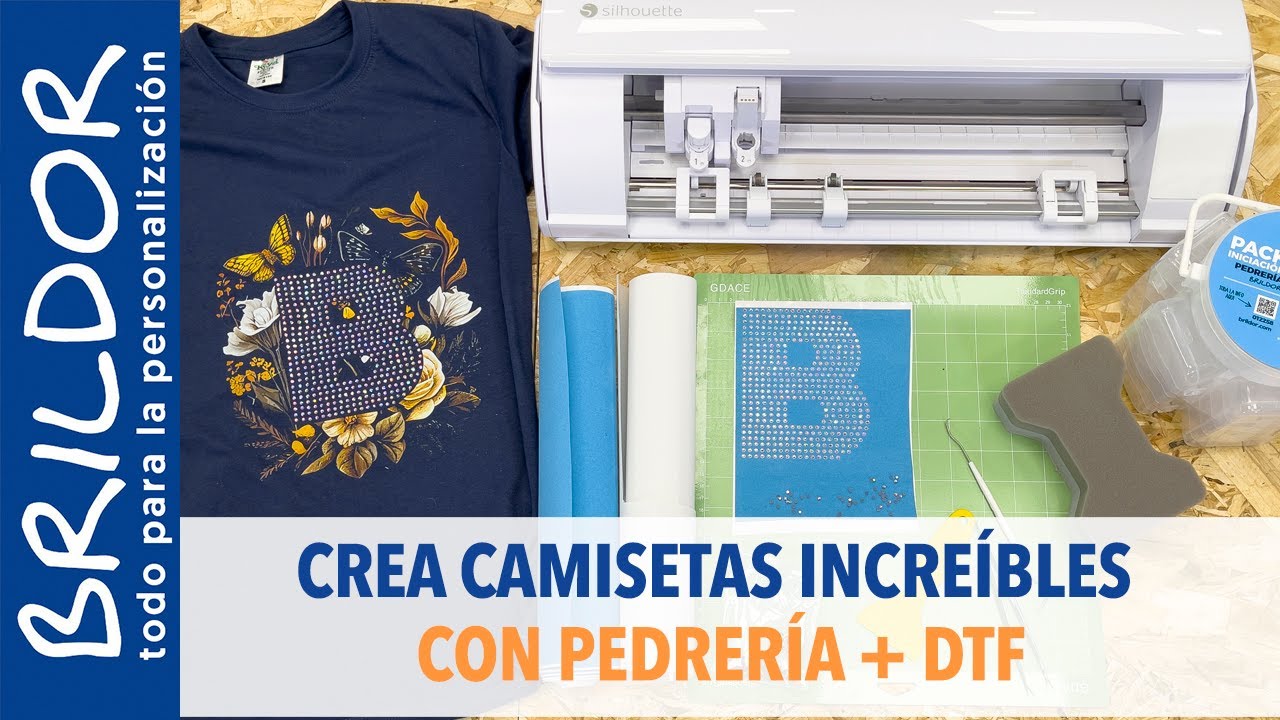 💎 👕 PEDRERÍA TEXTIL o STRASS y DTF con plantilla en SILHOUETTE CAMEO