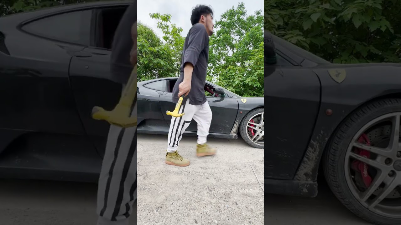 如果停车忘记拉手刹怎么办 #抽象 #automobile #意想不到的結局 #大腳車 #车主分享 #车主分享 #funny #parkour