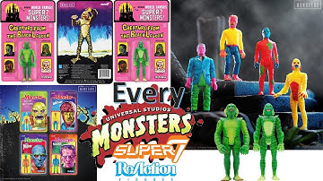 *see newer video* Every Super7 ReAction Universal Monsters Comparison List Series 1-3 plus Funko