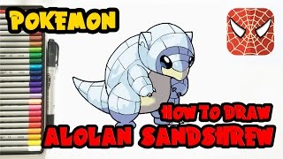 How To Draw Alolan Sandshrew Pokemon