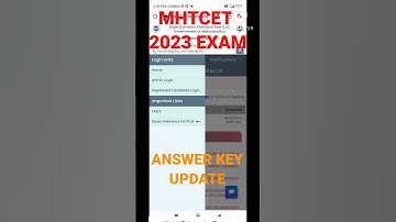 MHTCET ANSWER KEY DECLARE 2023 EXAM 💙 HOW TO CHECK UPDATE #mhtcet2023 #mhtcet