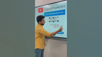 Solve linear equations in two variables in just 10sec #maths #shorts #khantrickster