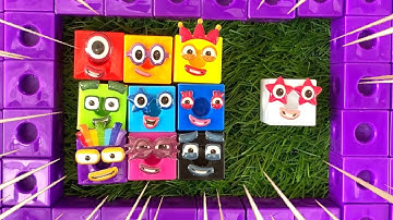 Numberblocks - Looking MathLink Cube and DIY Numberblocks 1 to 10 | Learn to Count
