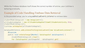 Solving the Data Duplication Issue When Fetching from Firebase in ListView