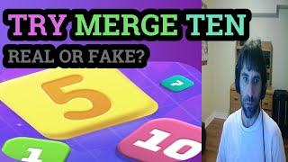 TRY MERGE TEN. More like Try to cashout. Legit merge game? screenshot 5
