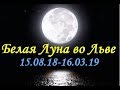 БЕЛАЯ ЛУНА МЕНЯЕТ ЗНАК. СЕЛЕНА ВО ЛЬВЕ. 15.08.18 -16.03.19. КАКУЮ ПОМОЩЬ ПОЛУЧИТ  ВАШ ЗНАК ЗОДИАКА