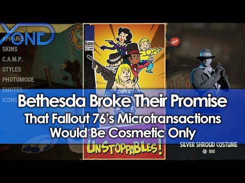 Bethesda Broke Their Promise That Fallout 76 Microtransactions Would Be Cosmetic Only