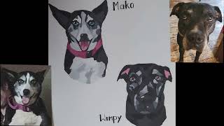 Mako & Wimpy Speedpaint! |Custom Geometric Pet Painting Timelapse by Melissa Hilliker 9 views 6 months ago 1 minute, 21 seconds