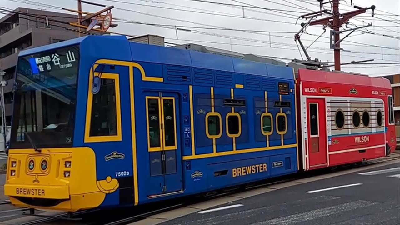 鹿児島市電出庫風景　The scene of City tram leaving the garage.23年7月15日撮影