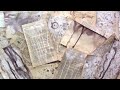 Diy grungy coffee stained index cards and book pages