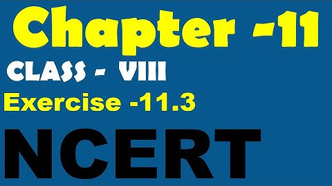 Class-8th | Chapter - 11 |Mensuration | Exercise - 11.3 | Question 1 to 5 | NCERT Solution
